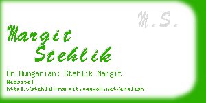 margit stehlik business card